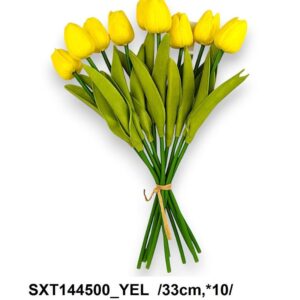 Real touch tulipán köteg 10 szálas sárga