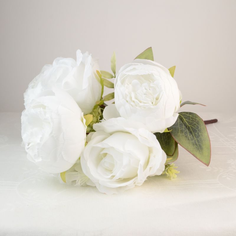 Rózsa peónia csokor fehér 1 Rózsa peónia csokor fehér