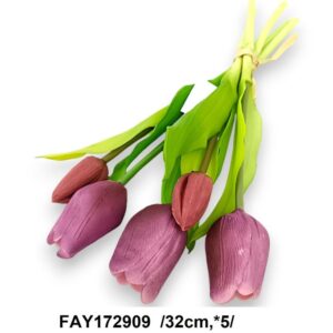 Gumi tulipán köteg 5 szál lila