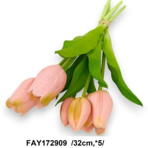 Gumi tulipán köteg 5 szál rózsaszín